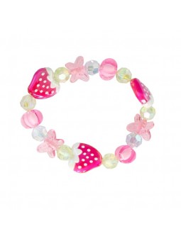 Bracelet fraises/papillons