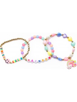 3 bracelets Rainbow Smiles
