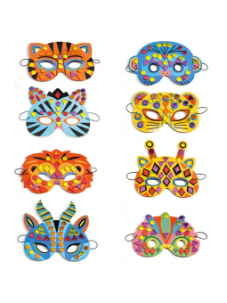 8 masques mosaïques à...