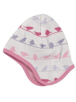 Bonnet oiseau multicolore rose