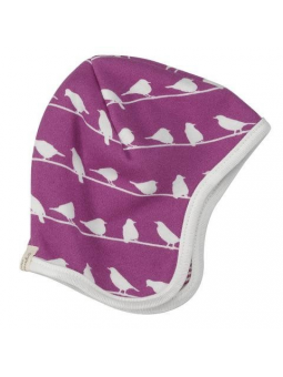 Bonnet oiseau framboise