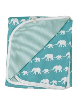 Couverture éléphant bleu