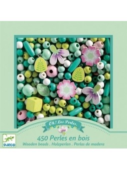 Perles en bois Feuilles et...