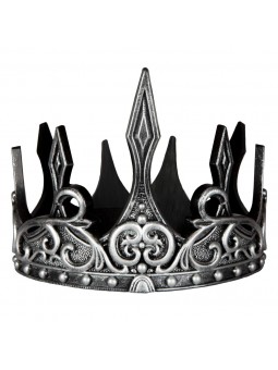 Couronne de roi argentée