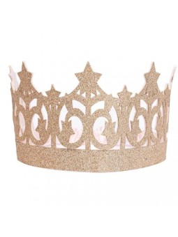 Couronne à paillettes dorées