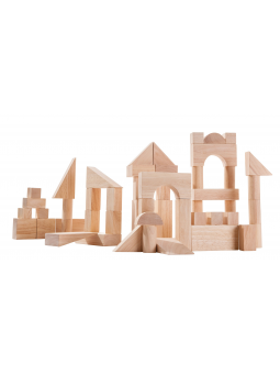 Blocs en bois naturel (50pcs)