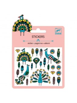 Stickers - Plumes et paons