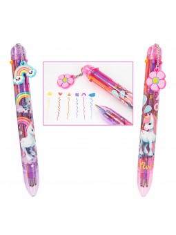 Stylo gell 6 couleurs Licorne