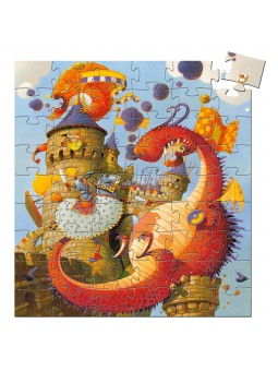 Puzzle " Vaillant & les dragons " 54 pièces