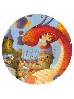 Puzzle " Vaillant & les dragons " 54 pièces